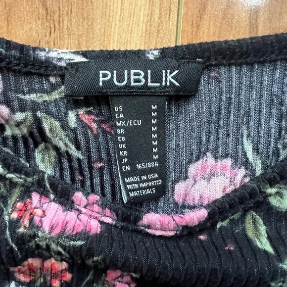 Floral Black T-Shirt Dress - Picture 3 of 3